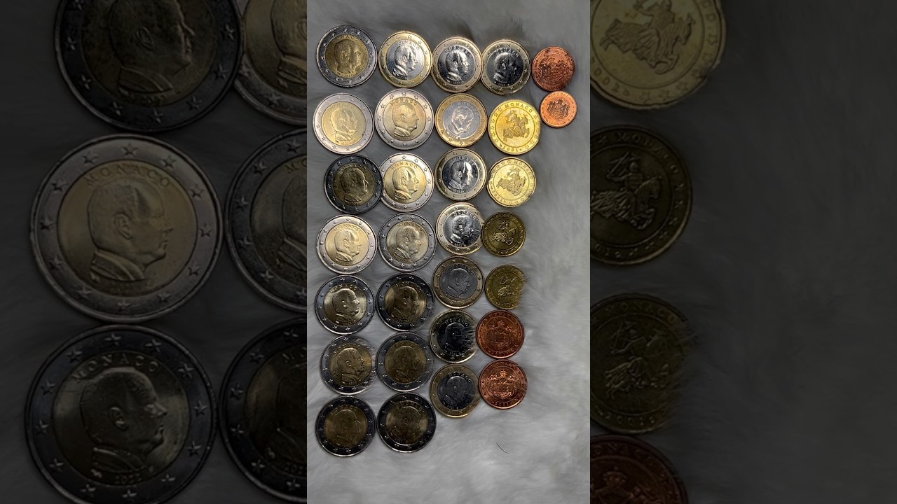 Pièce euro MONACO (rendu monnaie) 💰💶 #collection #2euro #coin #euro #monaco #montecarlo #money