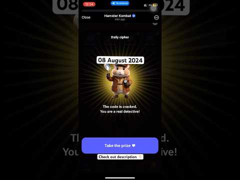 Hamster Kombat 08 August Daily Cipher Code