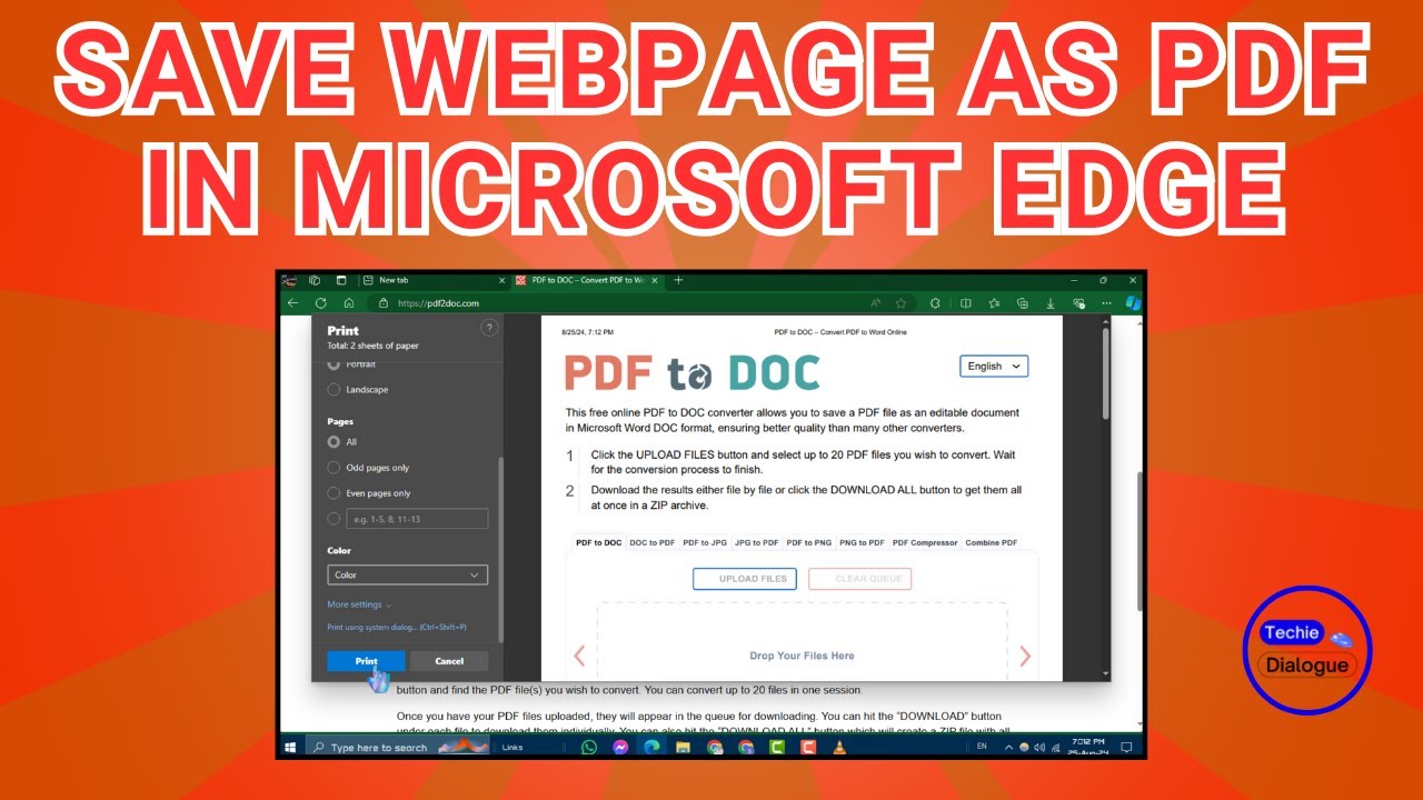 Quick Guide: Save Any Webpage as PDF in Microsoft Edge 📄