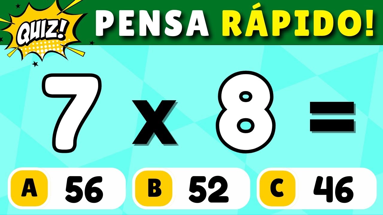Desafie-se com o Quiz de Multiplicação #3 — Você consegue acertar todas? 🧮