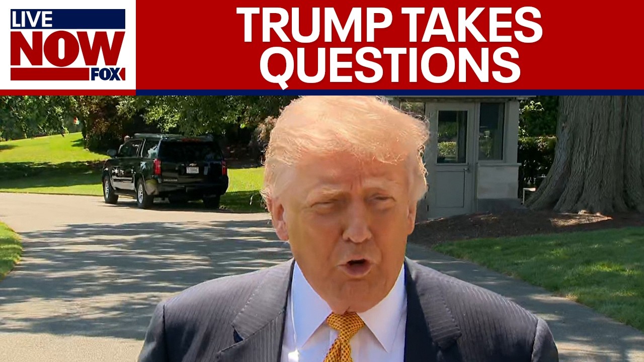 President Trump speaks before departing for China
