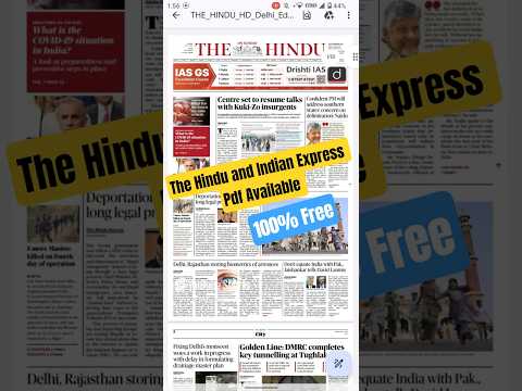 How to Download The Hindu and Indian Express Newspaper pdf Free Daily | the Hindu Pdf from telegram