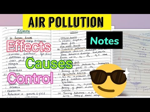 Air Pollution (Causes, Effects, Control) ||Notes 😎😎