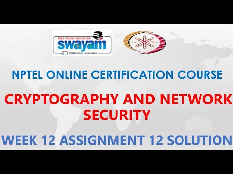 Cryptography and Network Security | NPTEL | Week 12 | Assignment 12 | Jan 2021