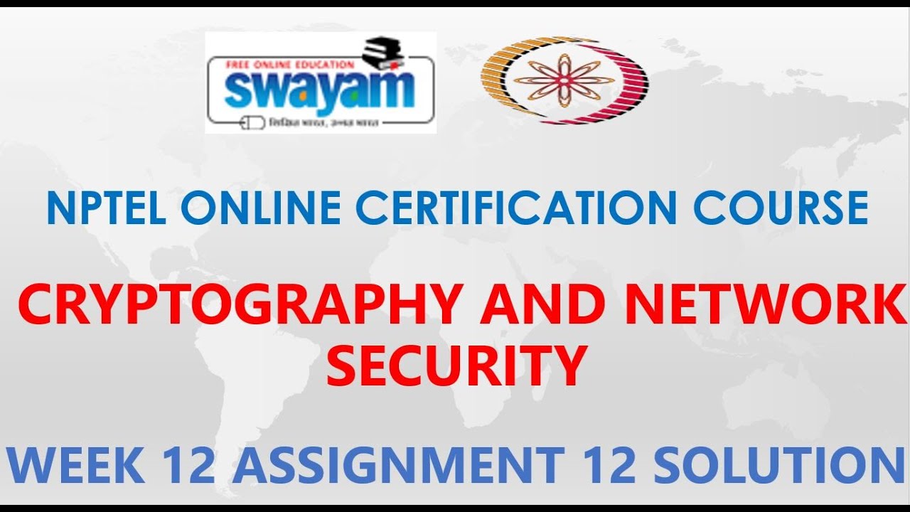 Cryptography & Network Security Week 12 | NPTEL Assignment Jan 2021 🔐