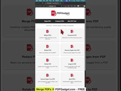 How to Merge Multiple PDFs into One PDF File - FREE