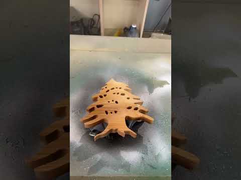 Turning cedar wood back into cedar tree #woodart #woodartwork #woodworkingart #lebanon #woodworker