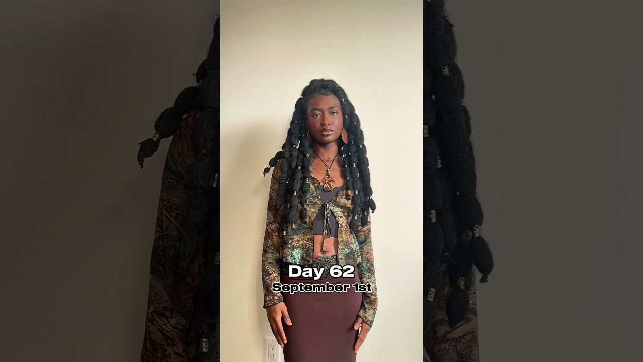 First vs Last Day of Bubble Braids #blackhairstyles #bubblebraids