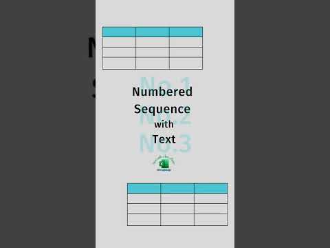 Number Sequences with Text in Excel 📊