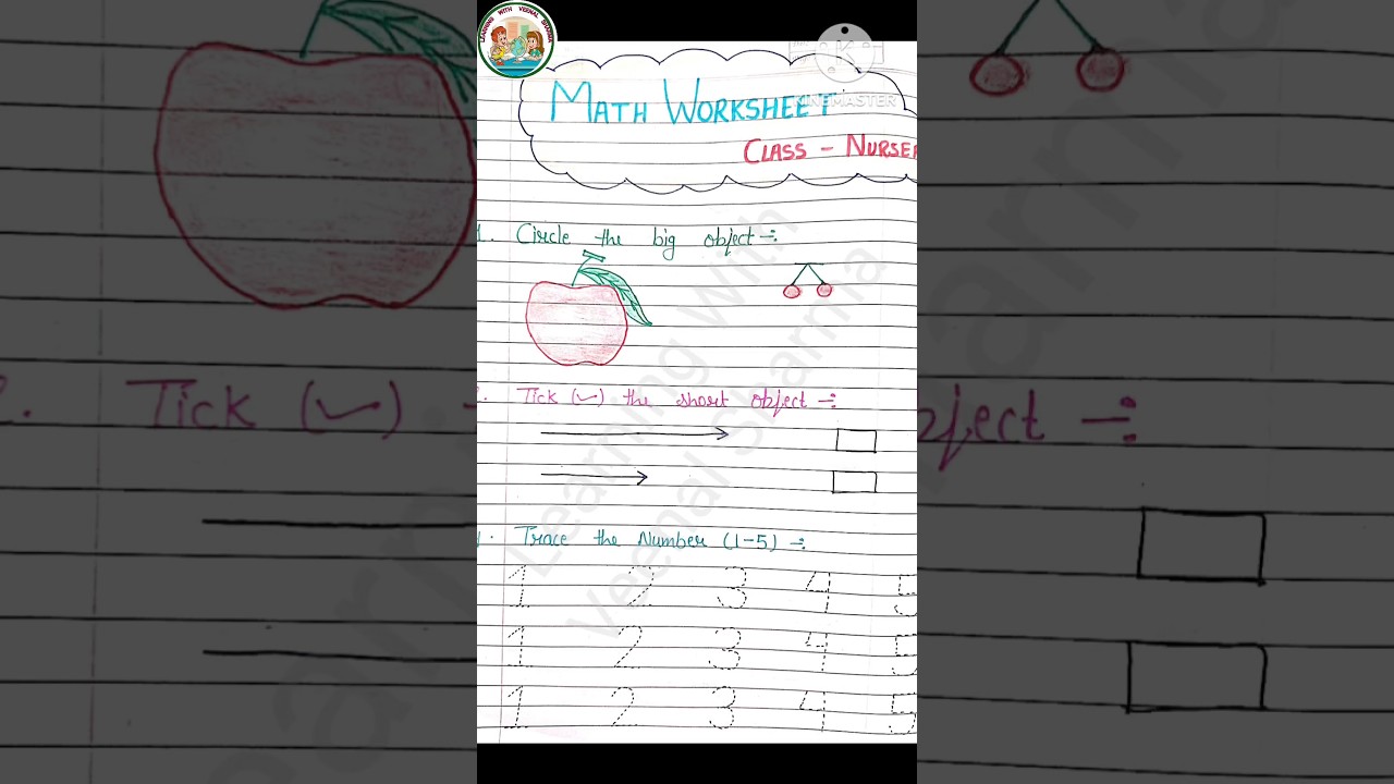 Engaging Nursery Math Worksheets for Class Nursery 🎓