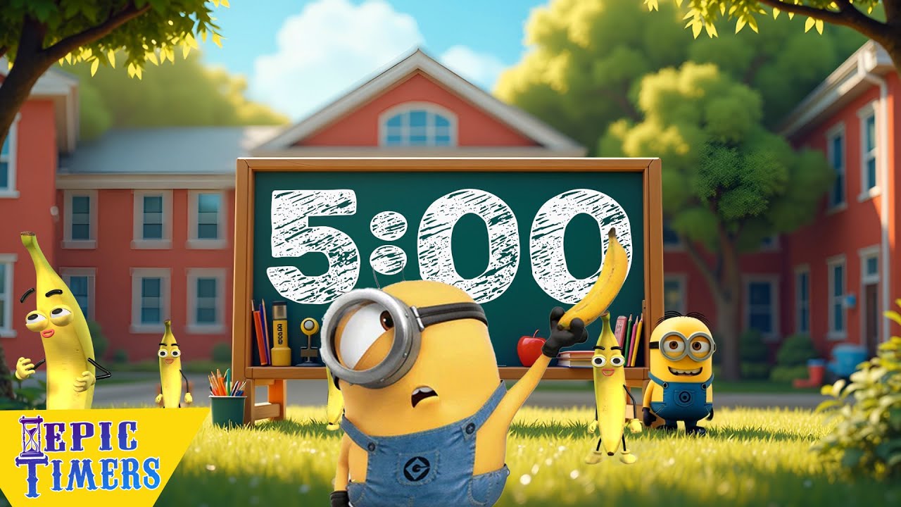5-Minute Minions Timer with Music for Classrooms 🕒
