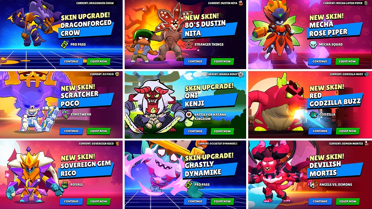 Hypercharge Skins Animations in Brawl Stars ⭐