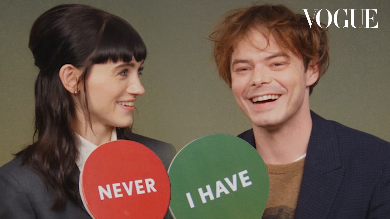 Stranger Things Stars Natalia Dyer & Charlie Heaton Play ‘Never Have I Ever’ 🎬 | British Vogue