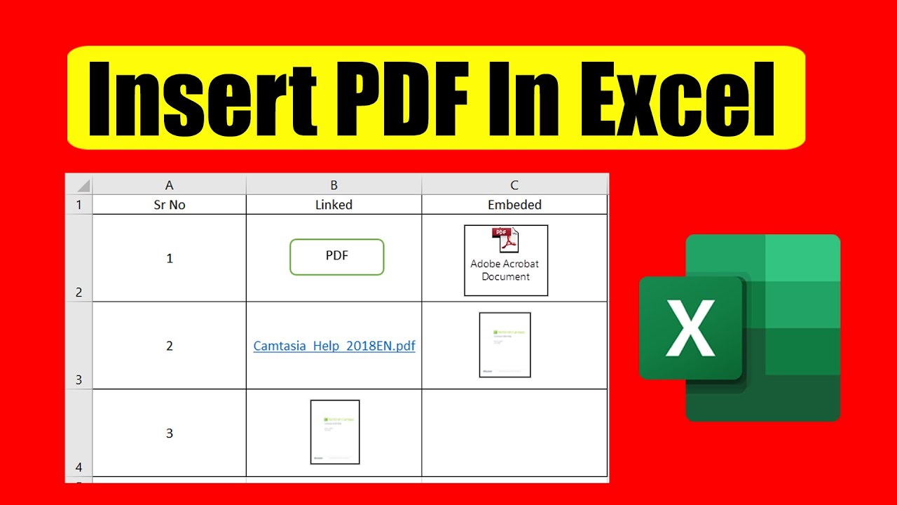 How to Insert PDF Files inside Excel