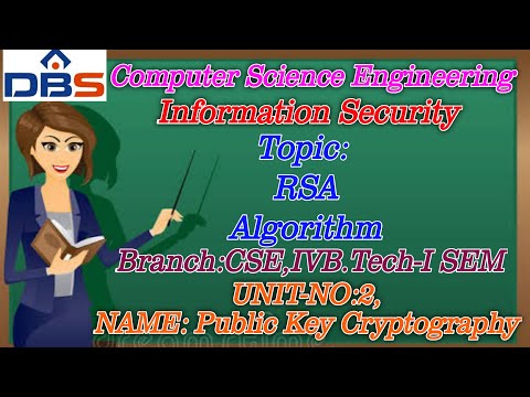 RSA Algorithm | Public Key Cryptography | Computer Science Engineering | Online Education | DBS