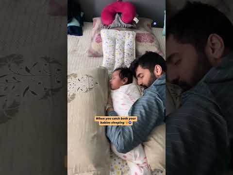 When you catch both your babies sleeping 🧿❤️✨ #husband #father #love #family