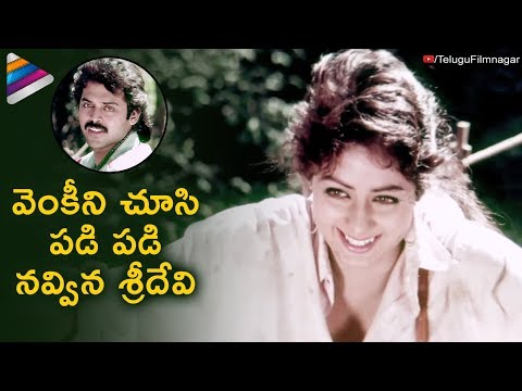 Sridevi Laughs at Venkatesh | Kshana Kshanam Telugu Movie | Brahmanandam | RGV | MM Keeravani