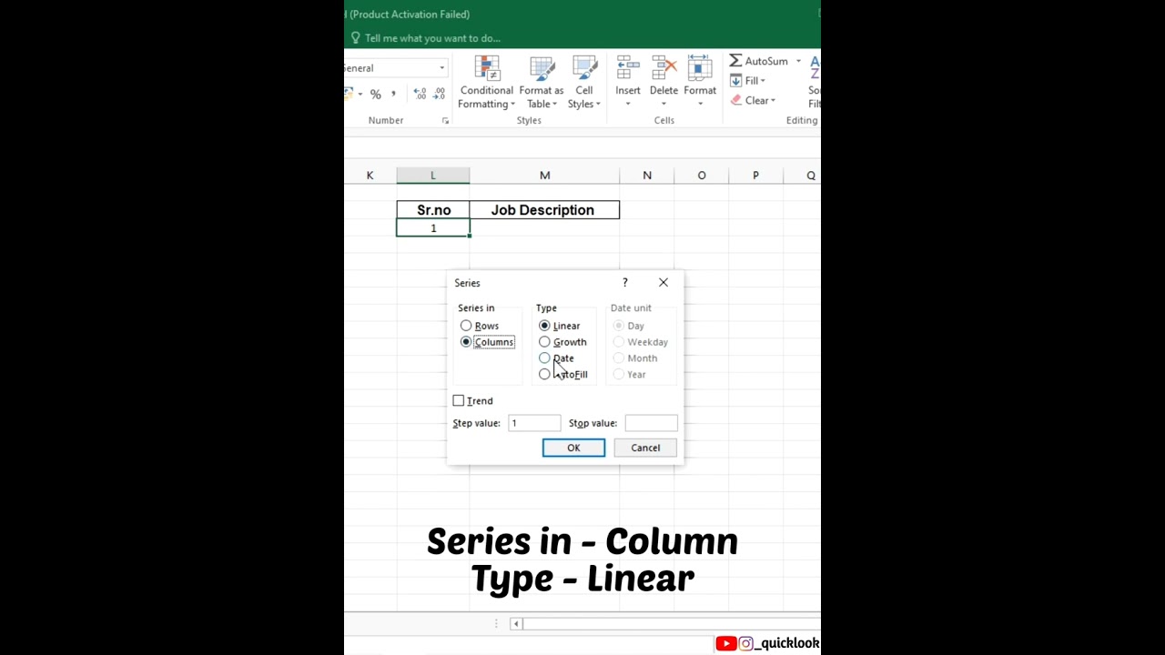 Quickly Auto Fill Serial Numbers in Excel 📊