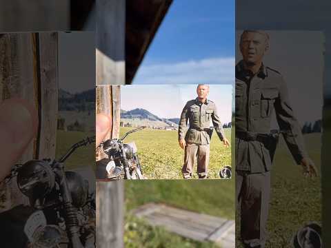 Steve McQueen: The Cooler King Then & Now. #thenandnow #thegreatescape #history