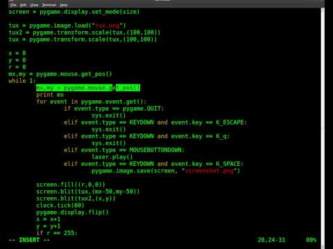 pygame - part 12 - Move Image with Mouse Click