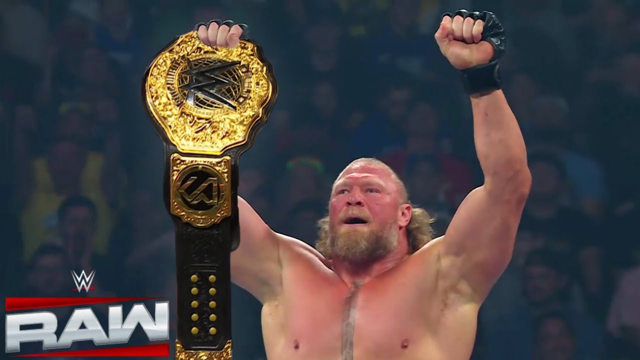 WWE 28 Brock Lesnar Clinches World Heavyweight Championship on WWE Raw 2025 🏆