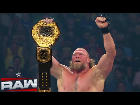 WWE 28 October 2025 Brock Lesnar Wins World Heavyweight Championship Bron Breakker WWE Raw 2025
