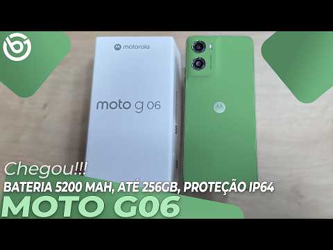 Novo Moto G06 | Bateria 5200 mAh, ATÉ 256GB e Proteção IP64! Unboxing e Impressões