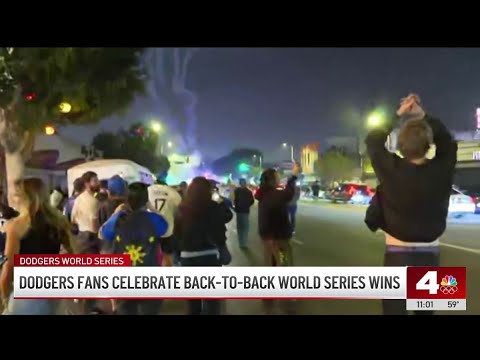 Celebrations erupt across Los Angeles after Dodgers' World Series win