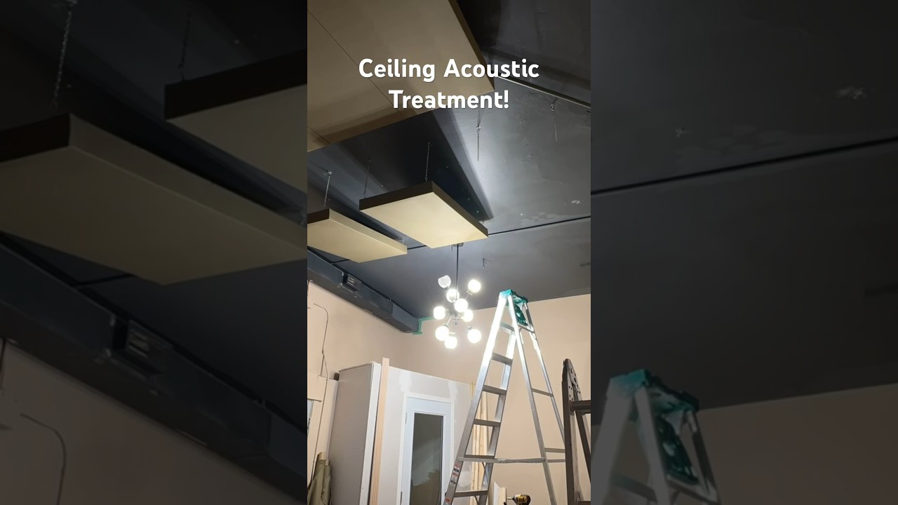 Ceiling Acoustic Panels! Building a Studio! #diy #music #studio