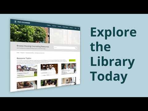 Housing Counseling Today: Housing Counseling Library