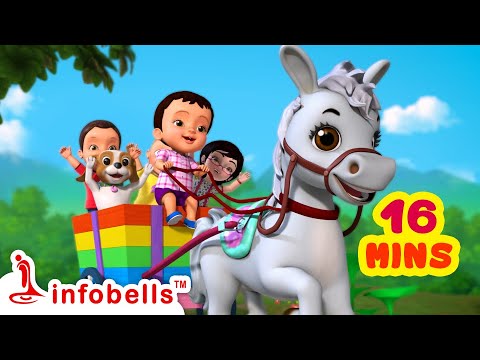 டொக்-டொக், டொக்- டொக்  குதிரை  வண்டி  போகுது | Tamil Rhymes for Children | Infobells