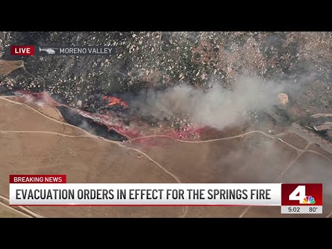 Fire crews make progress in Moreno Valley, but winds are still a threat