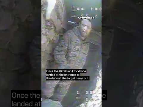 Ukrainian Fighters Used an Ambush With FPV Drone Against Russian Soldier #warinukraine