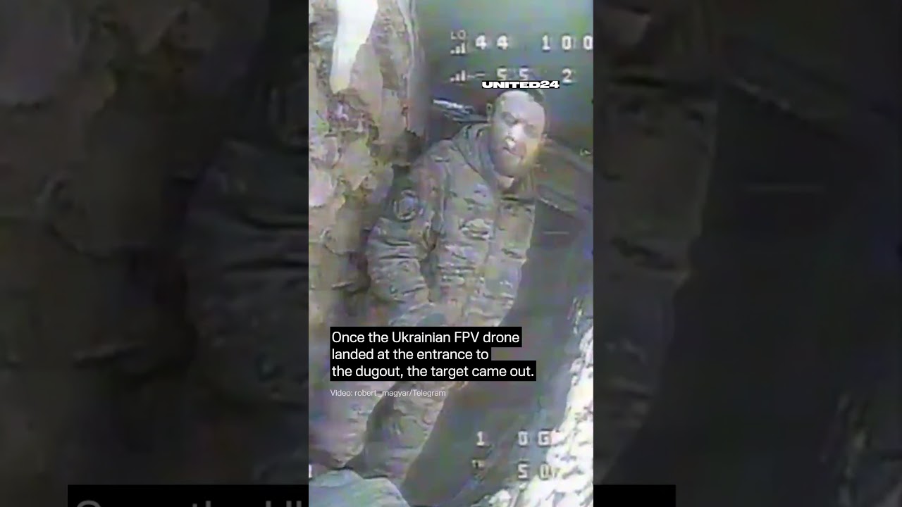Ukrainian Fighters Deploy FPV Drone Ambush Against Russian Soldier
