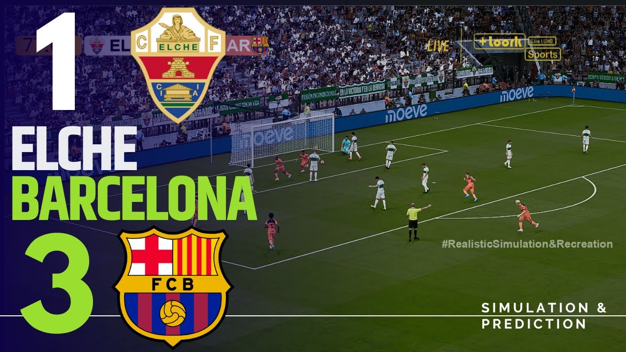 ELCHE 1 vs. 3 BARCELONA | LALIGA 2025-2026 | Match Highlights  Simulation/Recreation