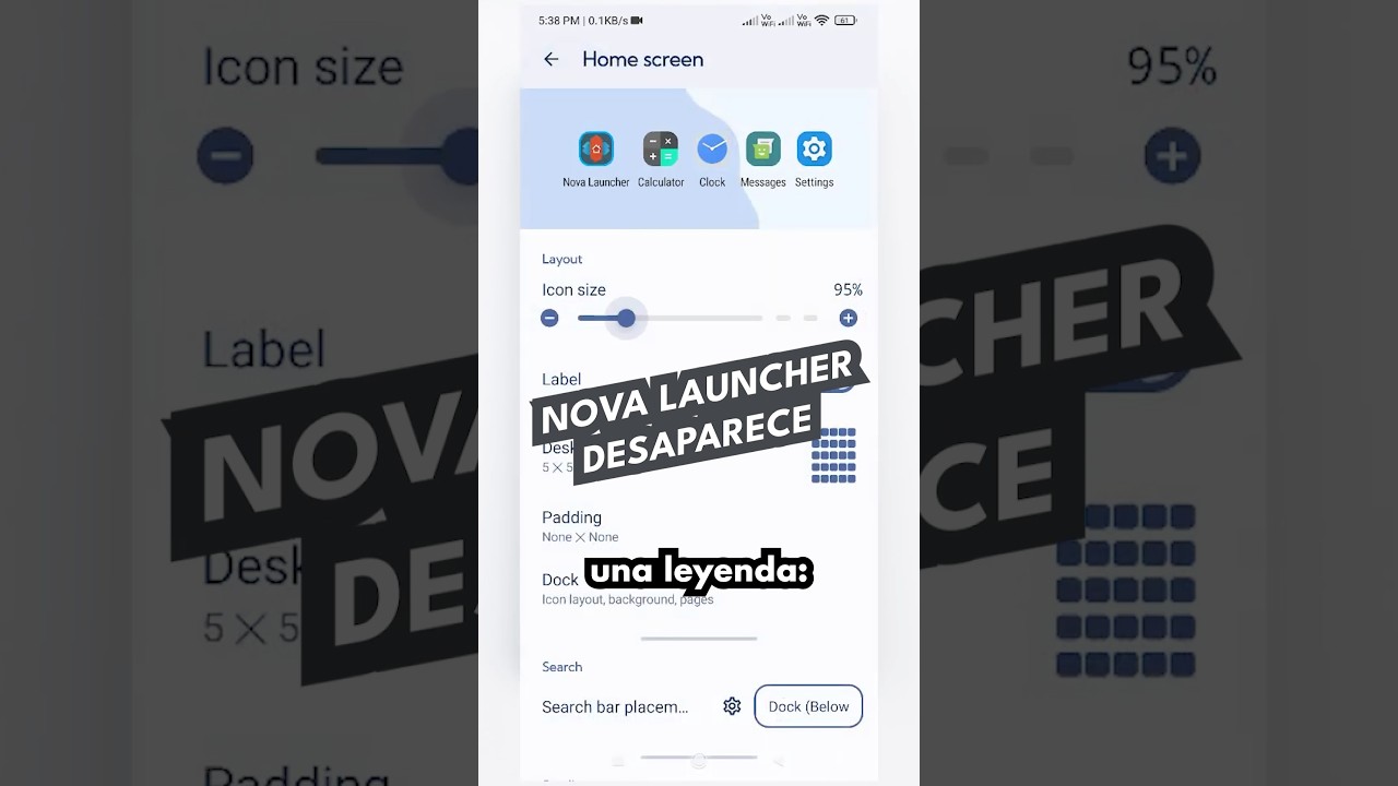 Nova launcher desaparece