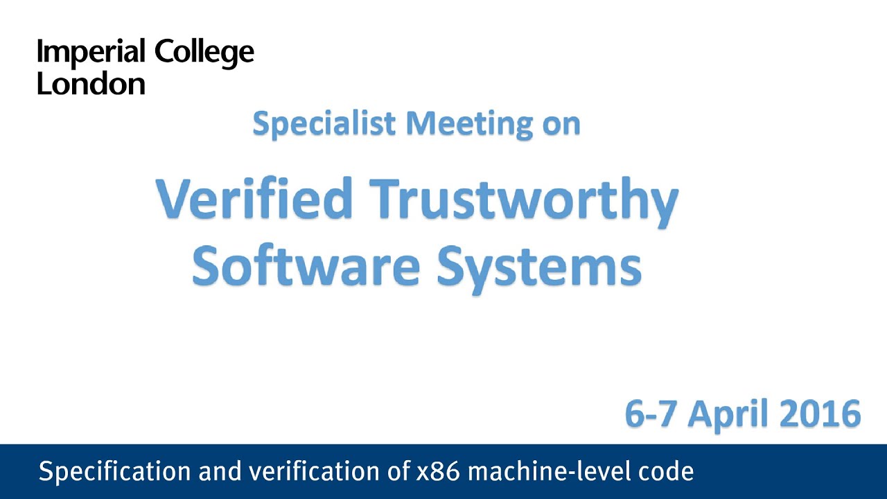 Specification and verification of x86 machine-level code
