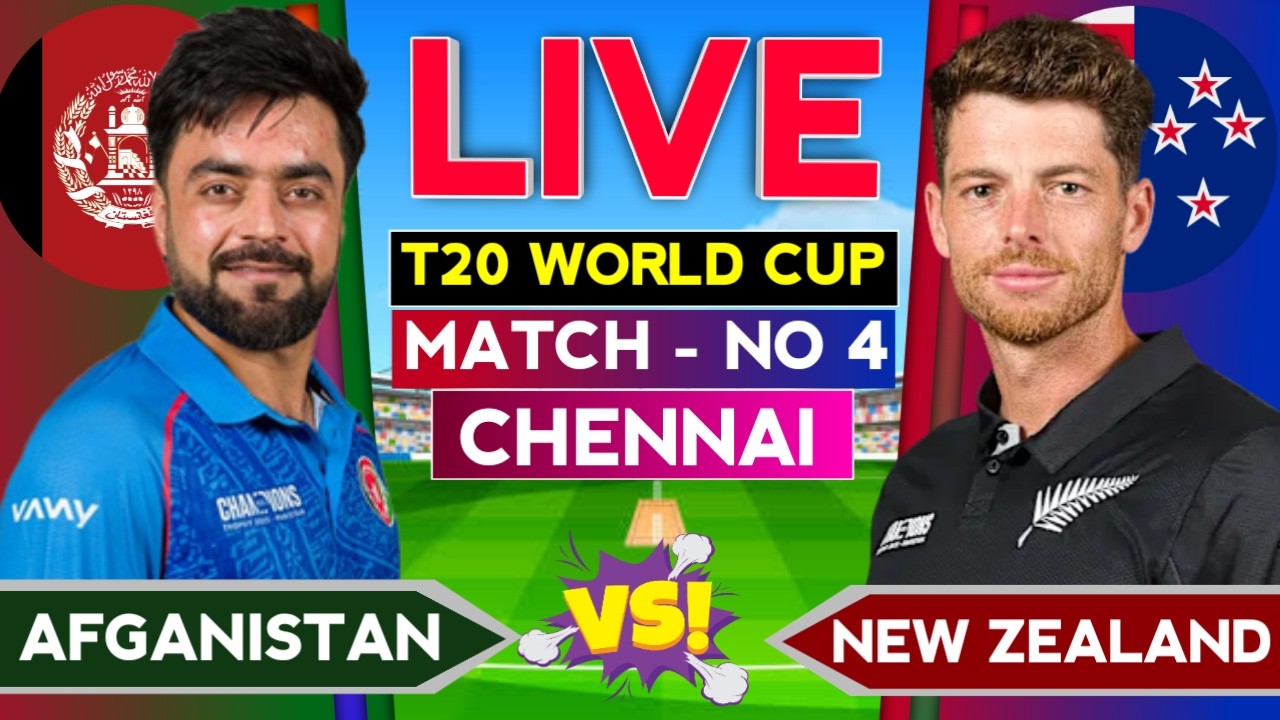🔴Live:Afganistan vs New Zealand T20 WC 4th Match | T20 World Cup | Cricket Commentary,Afg vs Nz Live