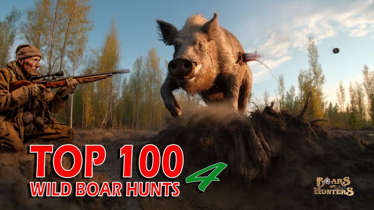 Top 100 Wild Boar Hunts | Boars and Hunters S4 🐗