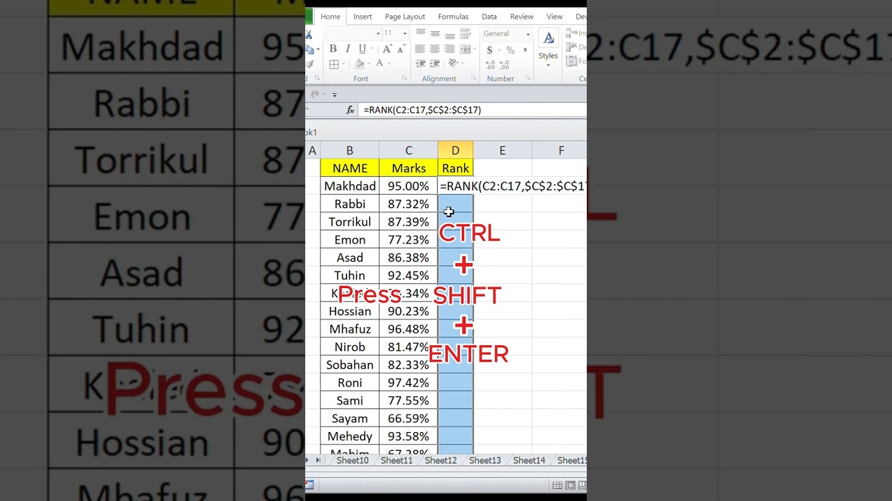 Master the RANK Function in Excel to Easily Rank Marks 📊