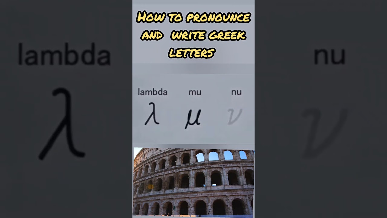 How to Pronounce All Greek Letters π