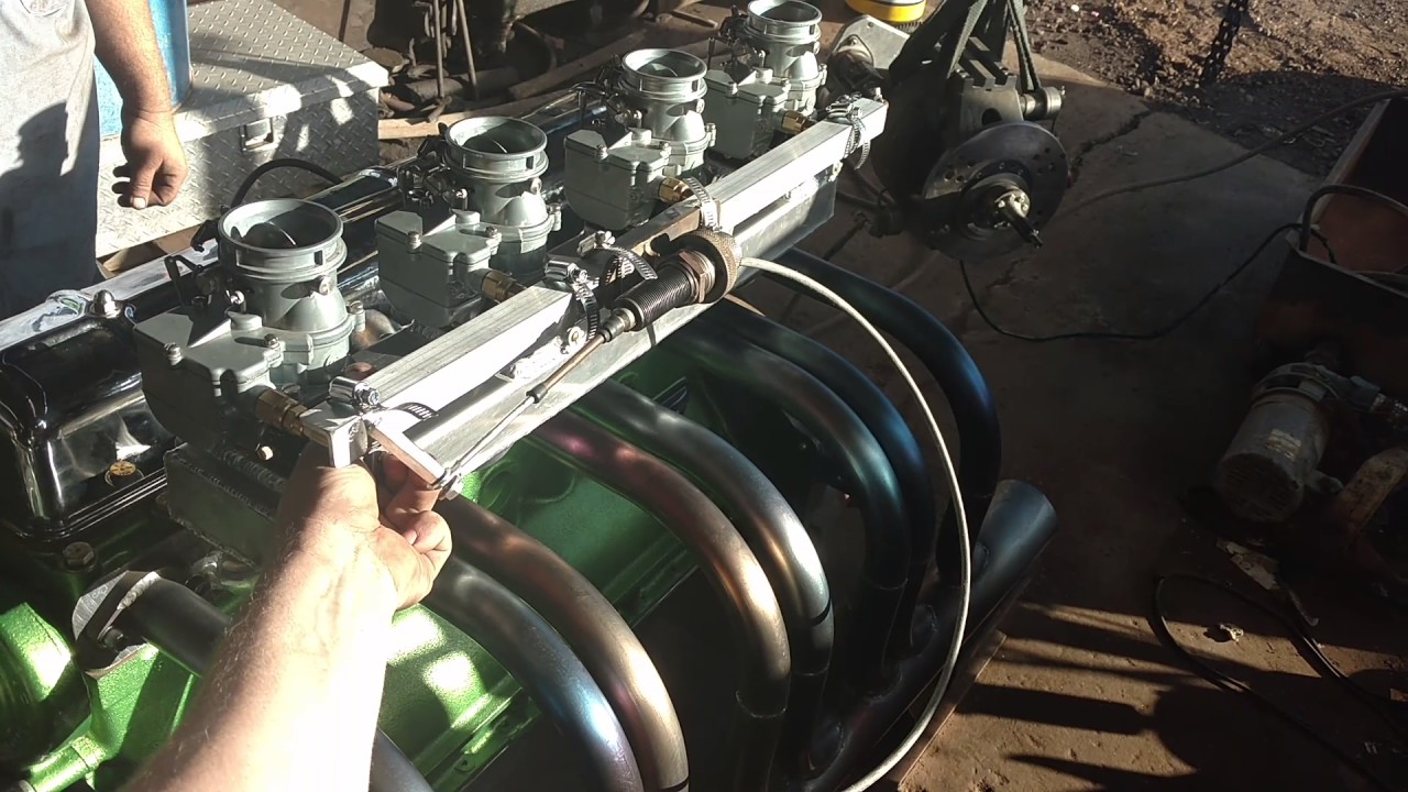 Buick straight 8 fire up headers 97 carbs