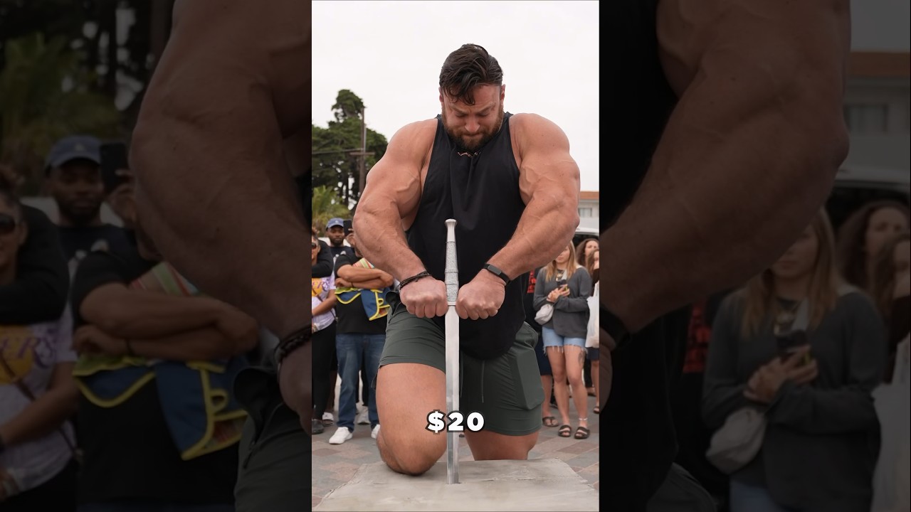 300lbs Bodybuilder vs. King Arthur's Sword 🗡️