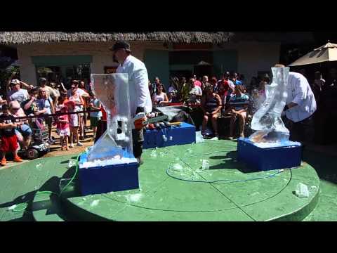 Busch Gardens Williamsburg Ice Carving competition.