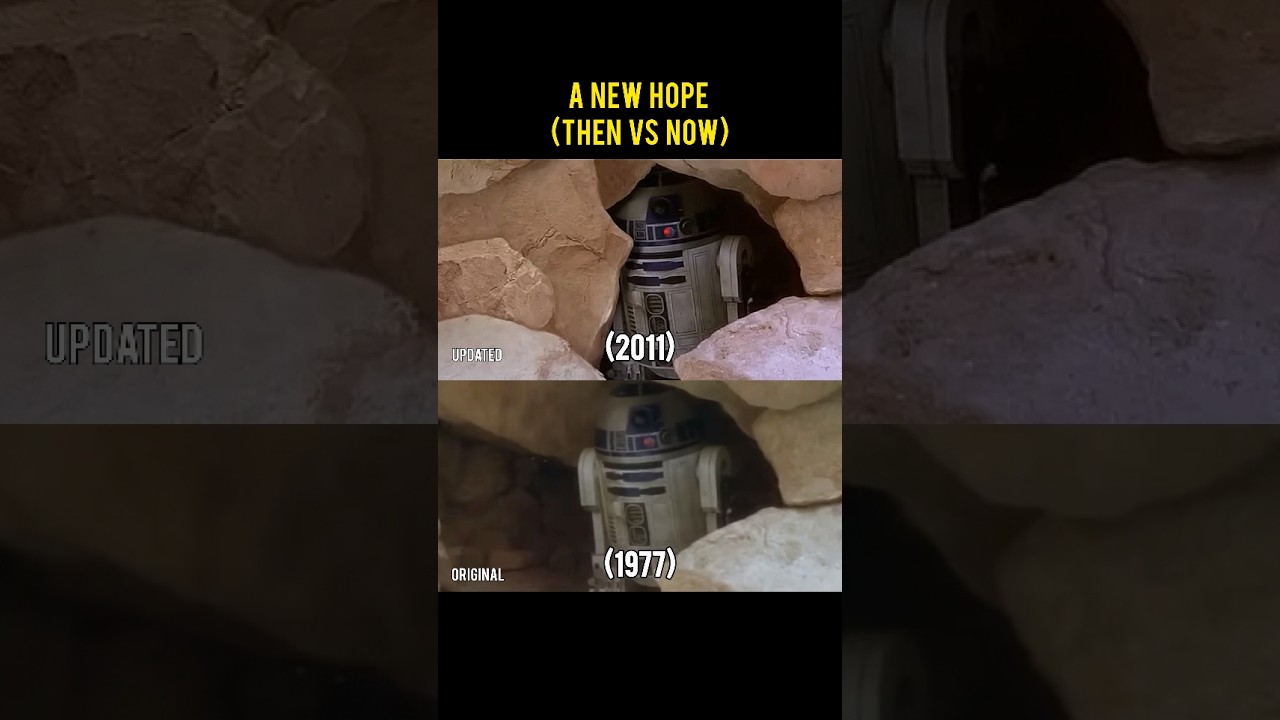 Star Wars A New Hope (Then vs Now) 1977 Original version - 2011 Updated version #shorts