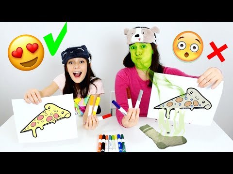 DESAFIO COLORINDO COM 3 CORES de CANETINHAS FEDIDAS!!! ★ Brincando com a Mamãe (3 MARKER CHALLENGE)