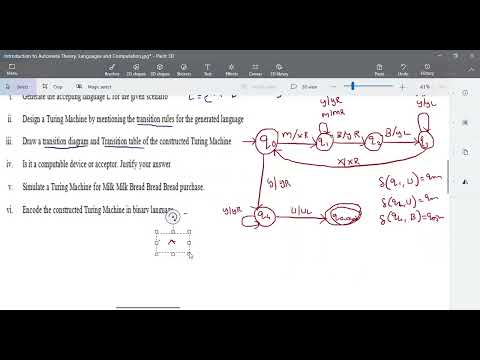 TOC Example 2 - Scenario based question Turing Machine Construction