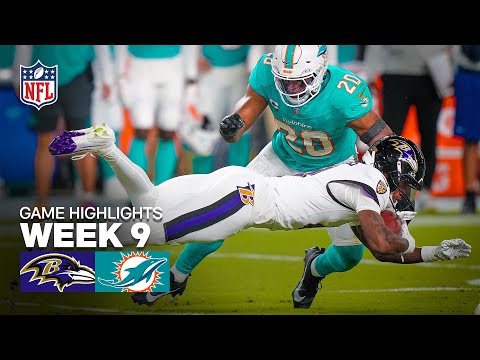 Baltimore Ravens vs Miami Dolphins Game Highlights | 2025 NFL Season Week 9