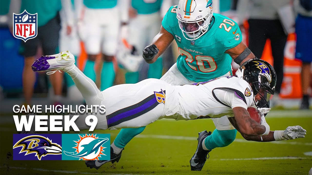 Baltimore Ravens vs Miami Dolphins Week 9 Highlights | 2025 NFL Season π