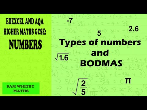 Edexcel & AQA Higher Maths GCSE: Types of Numbers and BODMAS